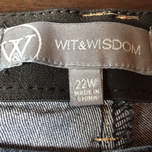 WIT & WISDOM Ab Solution Indigo Jeans Size 22W - Picture 11 of 13